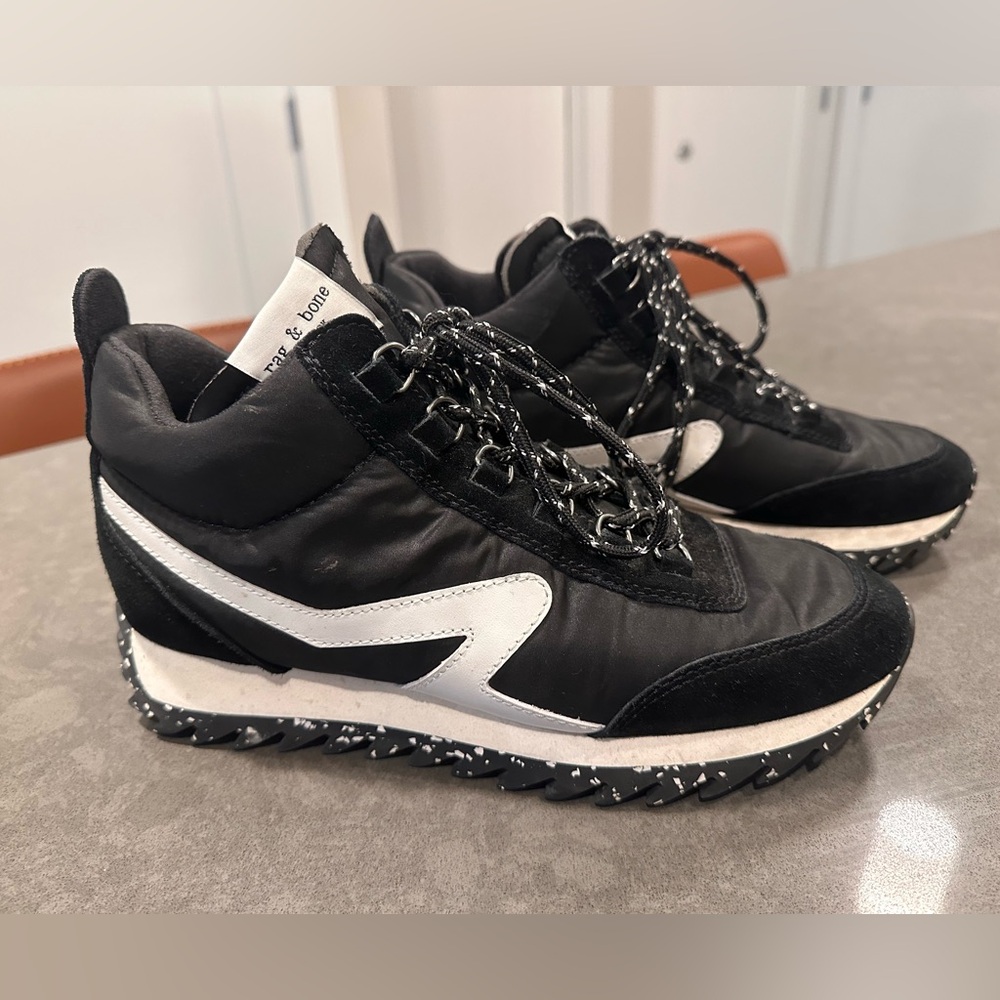 rag & bone | Retro Hiker Sneakers | Black and White | Size 38